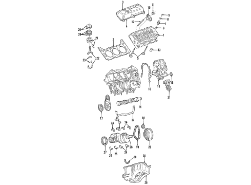 2002 Ford F-150 Engine Parts & Mounts, Timing, Lubrication System Diagram 2 - Thumbnail