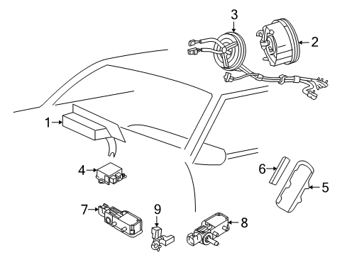 2006 Ford Mustang Clockspring Diagram for 6R3Z-14A664-AA