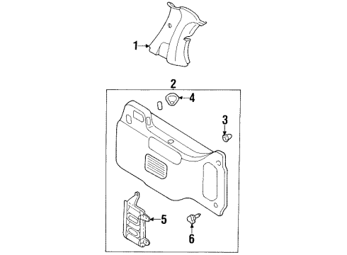 1999 Mercury Villager Cup Holder, Driver Side Diagram for XF5Z1213560BAB