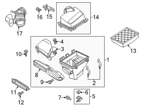 2014 Lincoln MKZ Air Hose Diagram for DP5Z-9B659-C