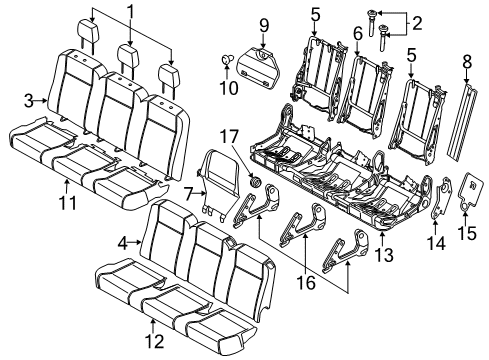 2017 Ford Transit-350 Second Row Seats Diagram 6 - Thumbnail