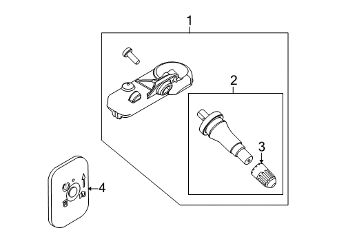 2010 Ford E-350 Super Duty TPMS Sensor Diagram for 8C2Z-1A189-A