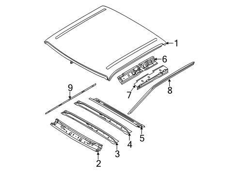 2014 Ford F-250 Super Duty Roof & Components Diagram