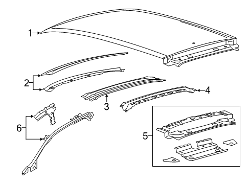 2020 Ford Edge Roof & Components Diagram 2 - Thumbnail