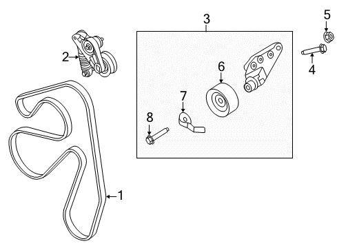 2012 Ford Edge Serpentine Belt Diagram for BT4Z-8620-D