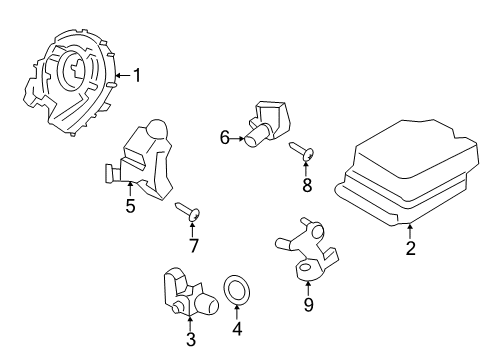 2013 Ford Escape Air Bag Components Diagram 2 - Thumbnail