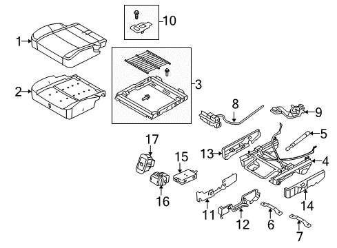 2014 Lincoln MKT Second Row Seats Diagram 4 - Thumbnail