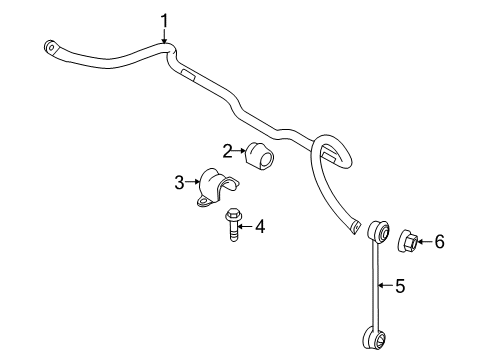 2012 Ford Transit Connect Stabilizer Bar & Components - Front Diagram