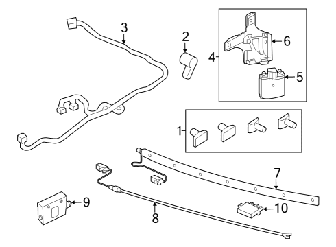 2022 Ford Explorer Electrical Components - Rear Bumper Diagram 7 - Thumbnail