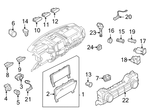 2023 Ford F-150 Lightning Cluster & Switches Diagram 1 - Thumbnail