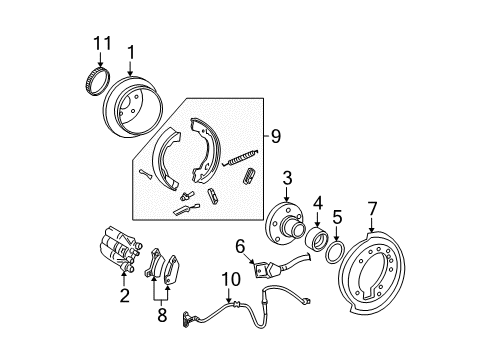 2007 Mercury Mountaineer Rear Brakes Diagram