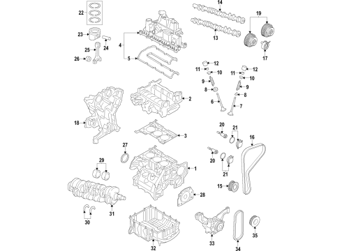 2017 Ford Focus Engine Parts & Mounts, Timing, Lubrication System Diagram 7 - Thumbnail