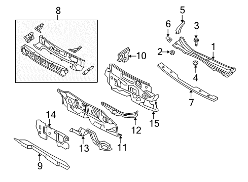 2008 Mercury Milan Cowl Diagram