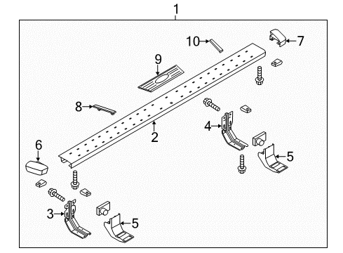 2014 Ford F-350 Super Duty Running Board Diagram 13 - Thumbnail
