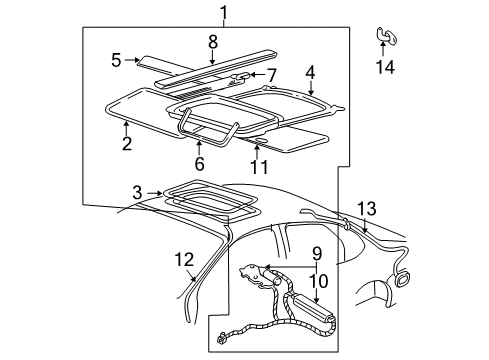 2005 Ford Taurus Sunroof  Diagram 2 - Thumbnail