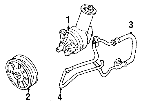 1997 Ford Ranger P/S Pump & Hoses, Steering Gear & Linkage Diagram 2 - Thumbnail