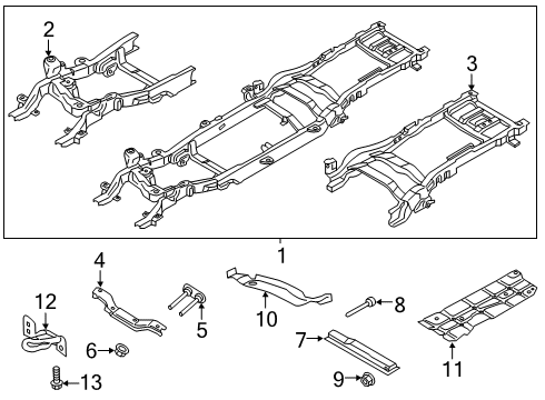 2021 Ford F-350 Super Duty Frame & Components Diagram 4 - Thumbnail