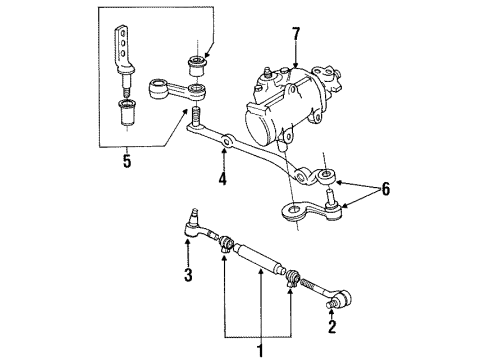 1994 Lincoln Town Car P/S Pump & Hoses, Steering Gear & Linkage Diagram 2 - Thumbnail