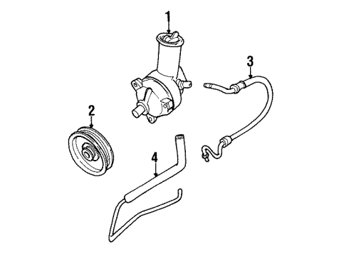 1997 Ford Ranger P/S Pump & Hoses, Steering Gear & Linkage Diagram 4 - Thumbnail
