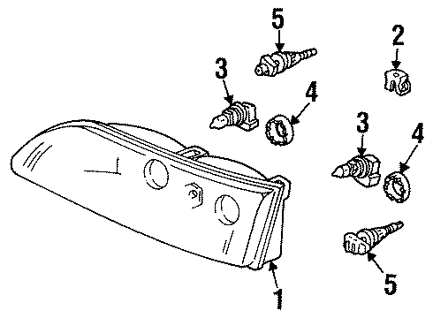 1997 Mercury Grand Marquis Headlamps Diagram