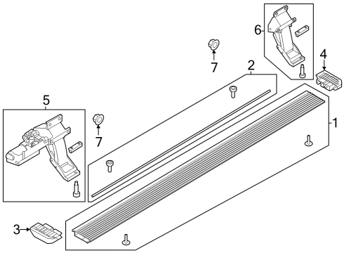 2023 Ford F-250 Super Duty Running Board Diagram 6 - Thumbnail