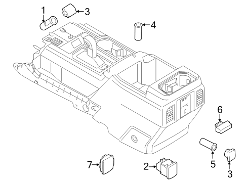 2021 Ford F-150 Front Console Diagram 6 - Thumbnail