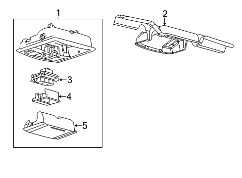 2008 Lincoln Navigator Overhead Console Diagram 1 - Thumbnail