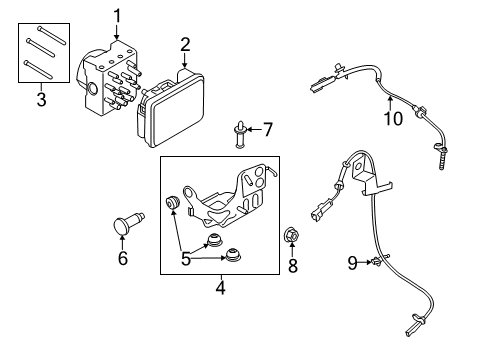 2016 Ford Fusion ABS Components Diagram