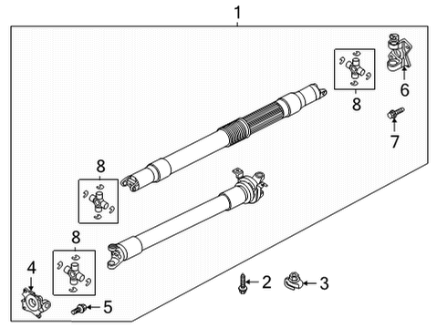 2021 Ford F-150 Flange, Rear Diagram for ML3Z-4782-B