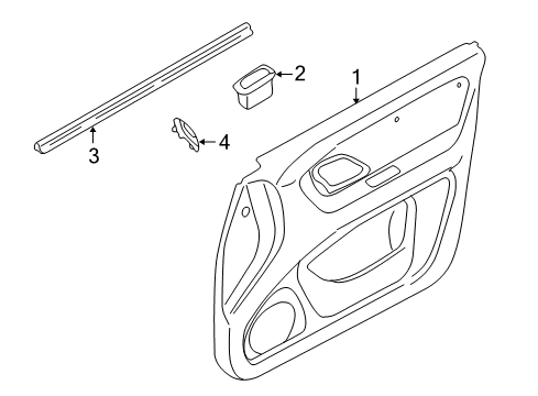 2005 Ford Escape Interior Trim - Front Door Diagram 1 - Thumbnail
