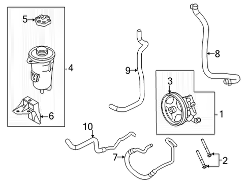 2024 Ford E-350 Super Duty P/S Pump & Hoses Diagram 2 - Thumbnail