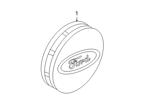 2010 Ford Flex Wheel Covers & Trim Diagram
