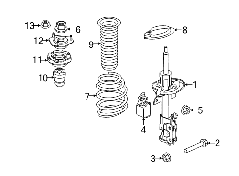 2019 Ford Fiesta Struts & Components - Front Diagram