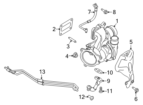 2017 Ford Fusion Heat Shield Screw Diagram for -W717392-S300