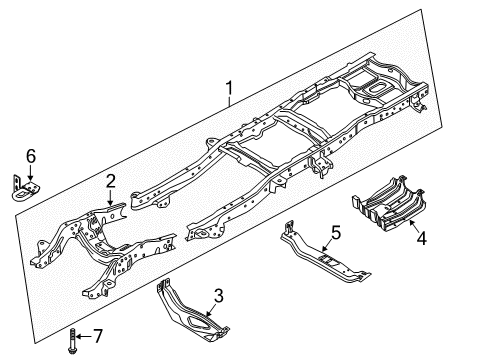 2014 Ford F-250 Super Duty Frame & Components Diagram