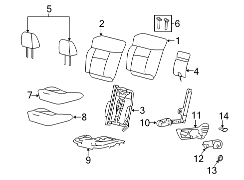 2008 Ford F-150 Front Seat Components Diagram 4 - Thumbnail