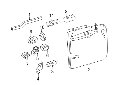 2013 Ford F-350 Super Duty Front Door Diagram 2 - Thumbnail
