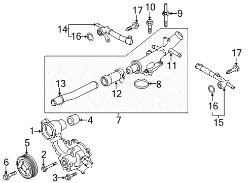 2015 Ford Edge Water Pump Diagram 2 - Thumbnail