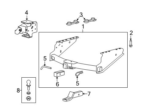 2008 Ford F-350 Super Duty Trailer Hitch Components Diagram 2 - Thumbnail