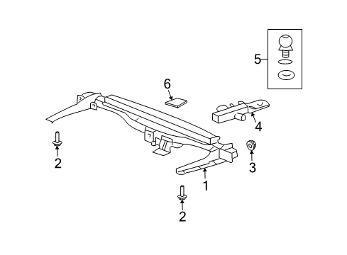2006 Mercury Mariner Trailer Hitch Components Diagram
