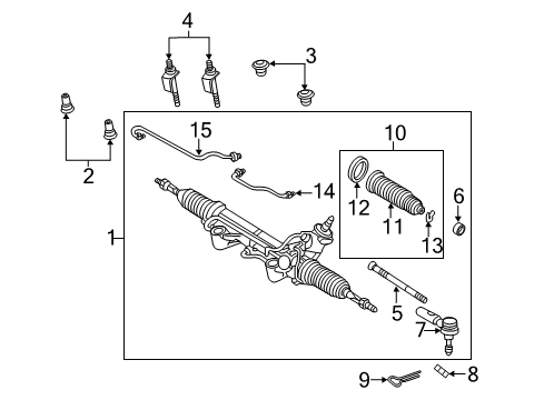 2004 Ford Ranger Steering Column & Wheel, Steering Gear & Linkage Diagram 2 - Thumbnail