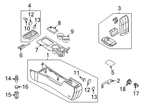 2007 Ford Fusion Console Diagram