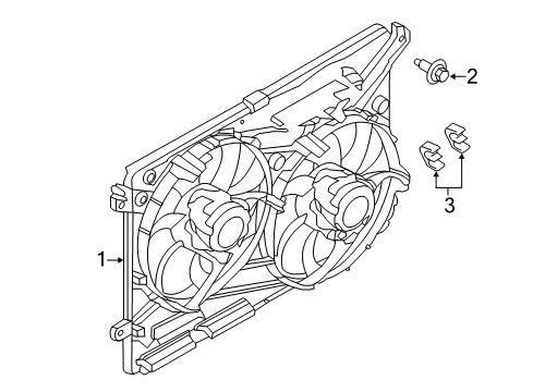 2020 Ford Fusion Cooling System, Radiator, Water Pump, Cooling Fan Diagram 1 - Thumbnail