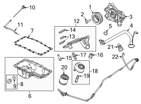 2014 Ford F-250 Super Duty Engine Parts & Mounts, Timing, Lubrication System Diagram 3 - Thumbnail