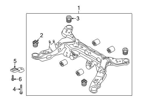 2019 Ford Flex Suspension Mounting - Rear Diagram 1 - Thumbnail