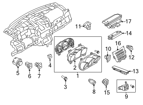 2012 Lincoln MKT A/C & Heater Control Units Diagram