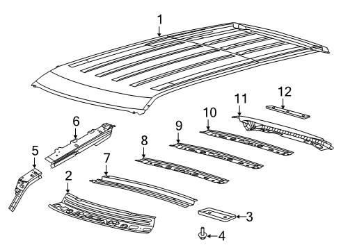 2018 Ford Police Interceptor Utility Roof & Components Diagram