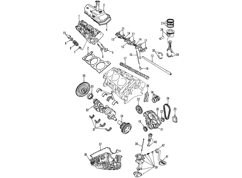 1996 Ford Explorer Crankshaft Pulley Diagram for XL2Z-6312-BA