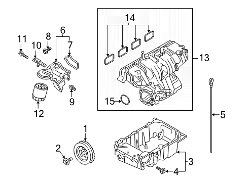 2020 Ford Explorer Engine Parts & Mounts, Timing, Lubrication System Diagram 1 - Thumbnail