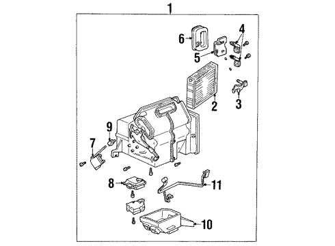 1999 Mercury Villager Heater Core & Control Valve Diagram